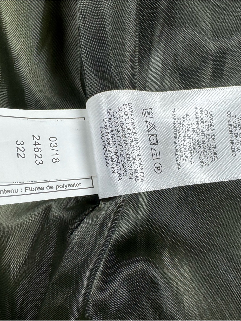 Ralph Lauren Quilted Olive Green Puffer with Black Trim - Picture 7 of 11
